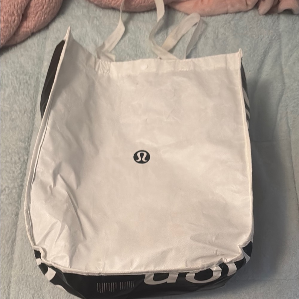lululemon athletica White and Black Tote Bag